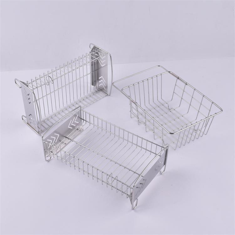304不銹鋼餐具瀝淋水收納架 餐具消毒籃_http://www.90wz.cc_不銹鋼編織網類_第1張